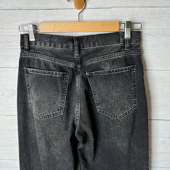 Rails Jeans Womens Size 26 Black The Getty High Rise Wide Leg Button Fly - Picture 14 of 16